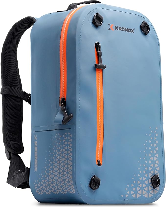 KRONOX 30L Waterproof Backpack for Men – IPX7 Submersible Dry Bag with Laptop Sleeve, Lightweight & Durable for Travel