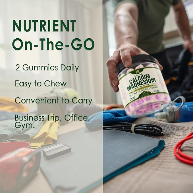 (2 pack) Plant Based Calcium Gummies 600mg with Vitamin D3 K2, Zinc for Bone Strength, Calcium Supplements for Women (Certified Vegan) Sustainably Sourced Algae Calcium Magnesium 2:1 Ratio, Sugar Free