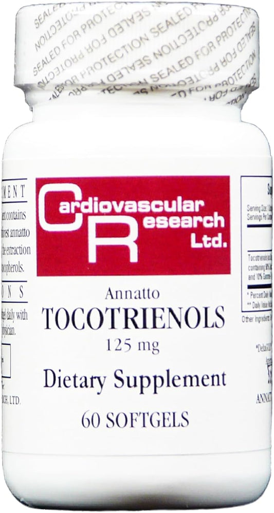 Cardiovascular Research Annatto Tocotrienols New Tamper Resistant Ship Box 125 mg Vitamin E 60 Count