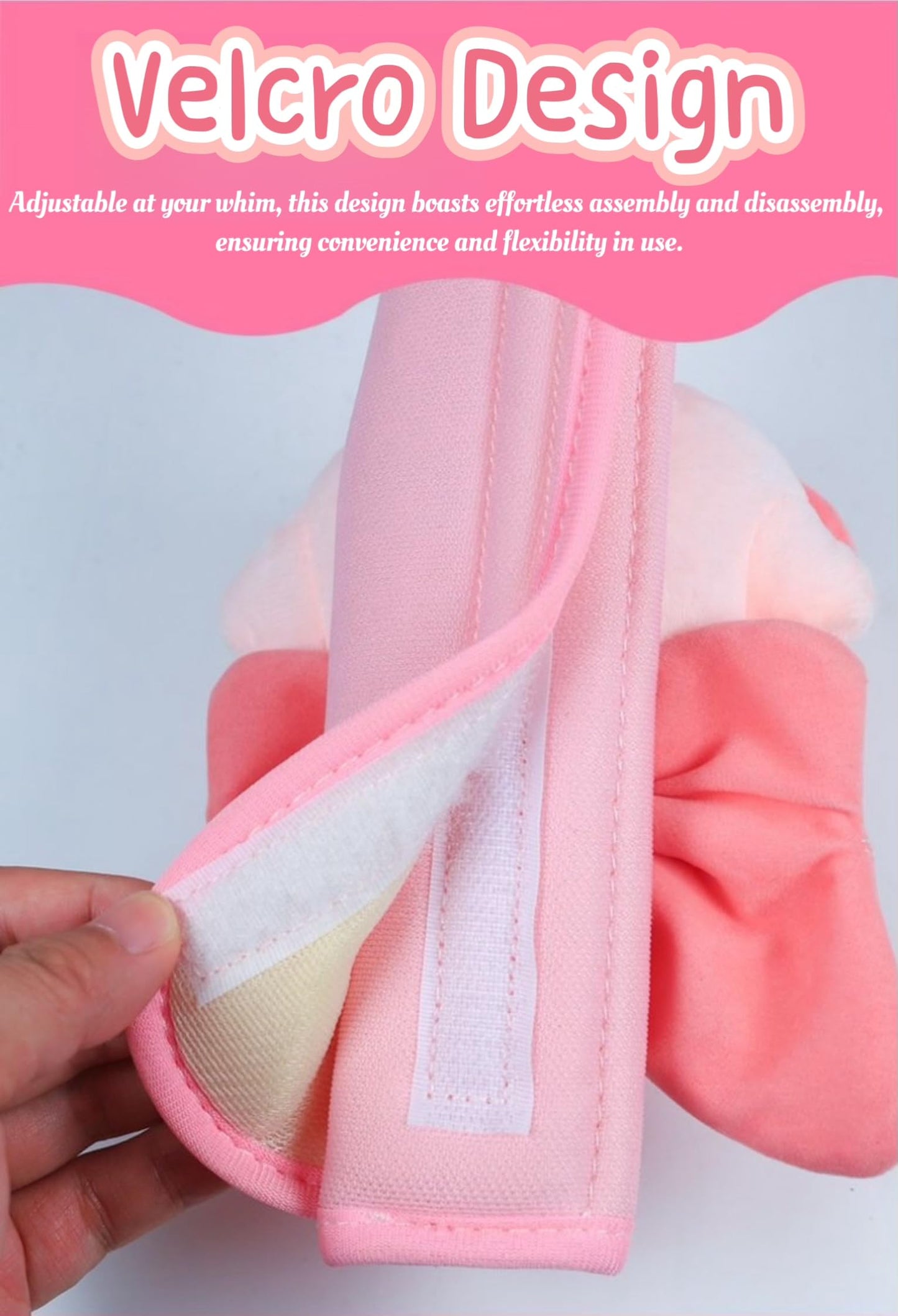 Car Seatbelt Cover Kirby Stocking Stuffers Cute Creative Safety Seatbelt Shoulder Pad Auto Accessory Neck Cushion Protector Seatbelt Shoulder Protector Decoration Nice Gift (2-Pack (Rabbit & Bowknot))