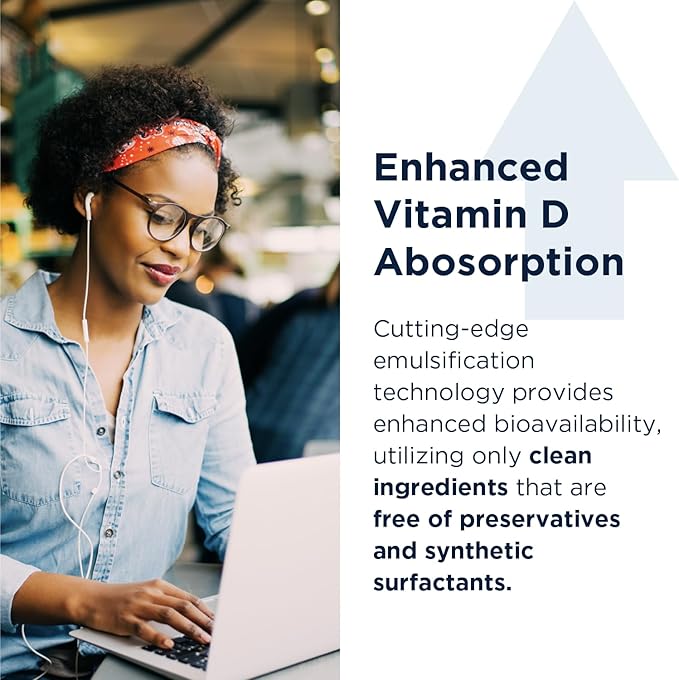 Designs for Health Hi-Po Emulsi Vitamin D Drops - Liquid Vitamin D 2000 IU, Highly Concentrated Vitamin D3 - Bone Health + Immune Support Supplement - 2000 IU Per Drop (1000 Servings / 1 Ounce)