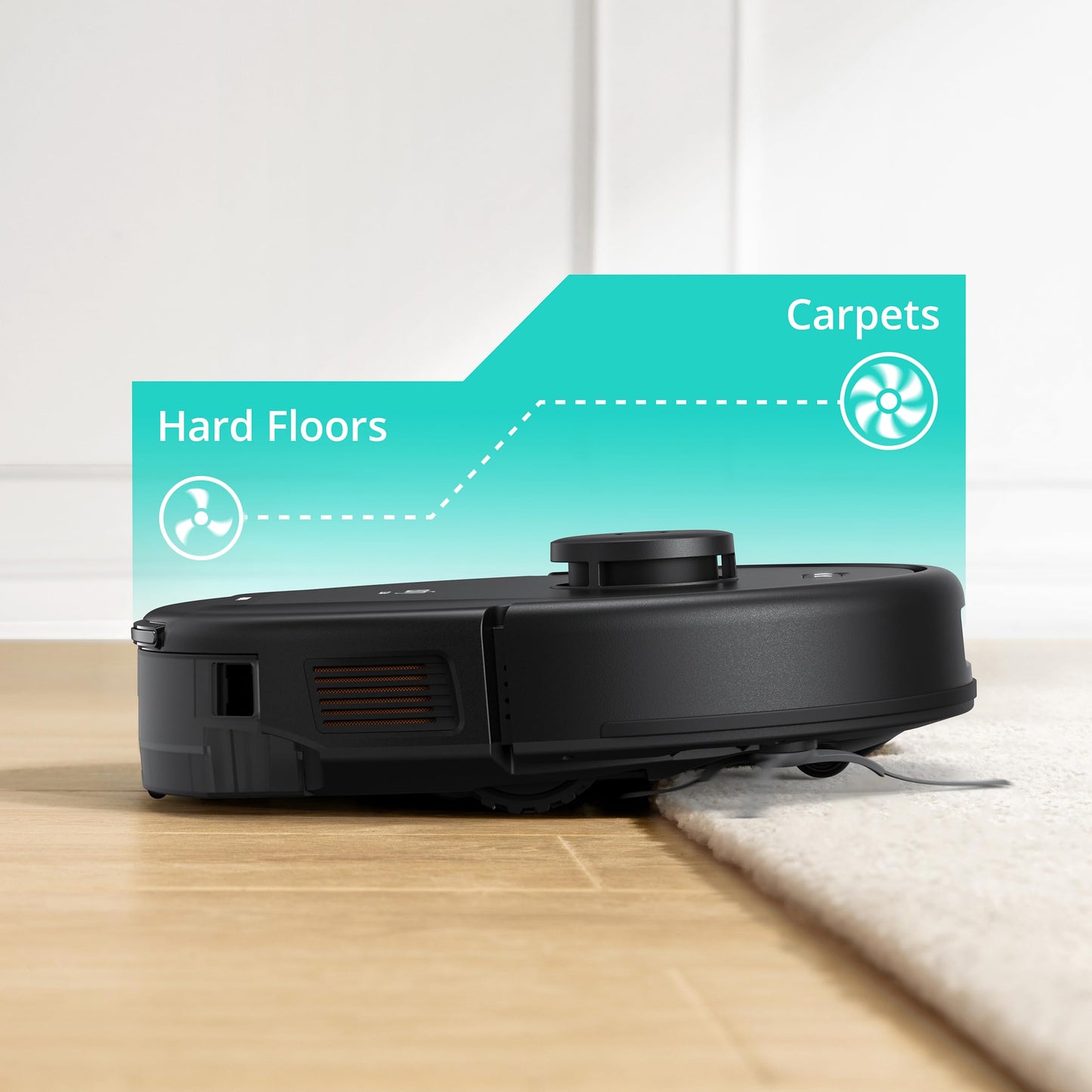 eufy L50 SES Robot Vacuum with 60 Day Self-Empty Station, Multi-Floor Cleaning, Precise iPath Laser Navigation, Customizable Al Mapping, Climb Up to 20 mm, Ideal for Hard Floor Tile Carpet (Renewed)