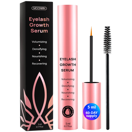 Lash Serum for Eyelash Growth, 0.17 fl oz, 5 ml, 2-in-1 Eyebrow Enhancing Formula for Thicker Brows, Strengthens, Lengthens, & Increases Hair Volume, for Natural Lashes & Extensions