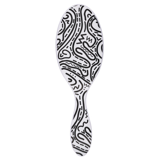 Wet Brush Original Detangler Hair Brush, Hipster Doodle - Ultra-Soft IntelliFlex Bristles - Glide Through Tangles With Ease For All Hair Types-For Women, Men, Wet & Dry Hair 1 Count (Pack of 1)