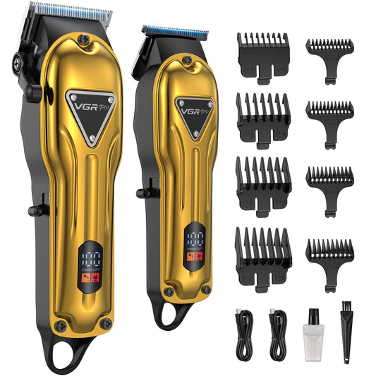 Vgrpro Hair Clippers for Men Professional, Cordless Clipper and Trimmer Set, Clippers for Hair Cutting Kit with Long Battery Life, Electric Hair Trimmer for Family Barber Kids Use