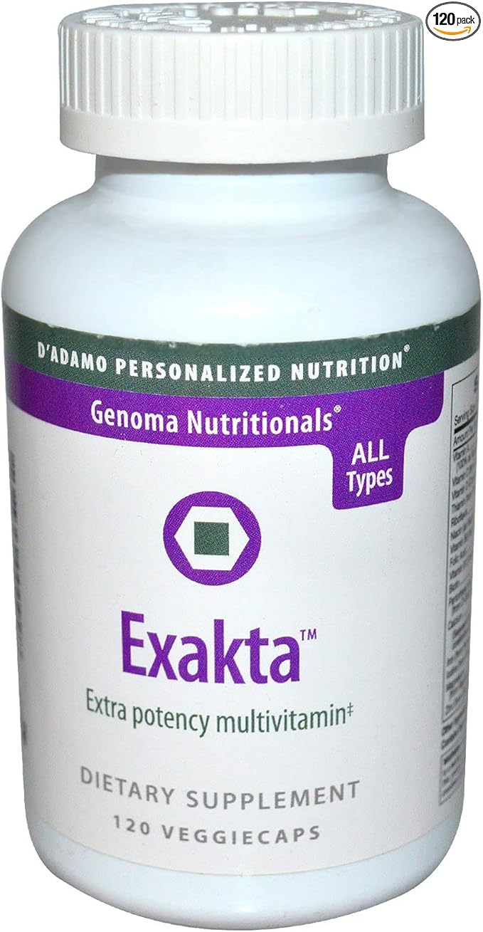 Exakta 120 Vegetarian Capsules by D'Adamo Personalized Nutrition