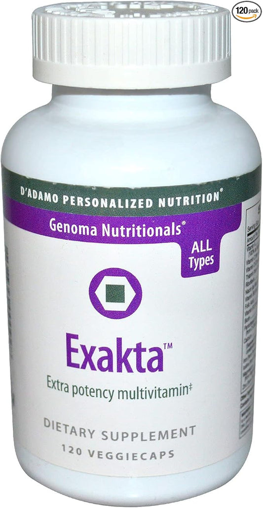 Exakta 120 Vegetarian Capsules by D'Adamo Personalized Nutrition