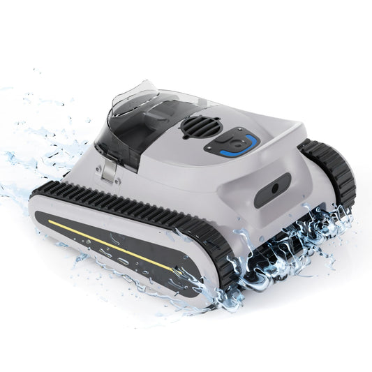 Seauto Crab Robotic Pool Vacuum, Wall-Climbing Robot, Automatic Pool Cleaner, Suitable for Walls and Floors of 1614 Square Feet Pool , Black/Grey