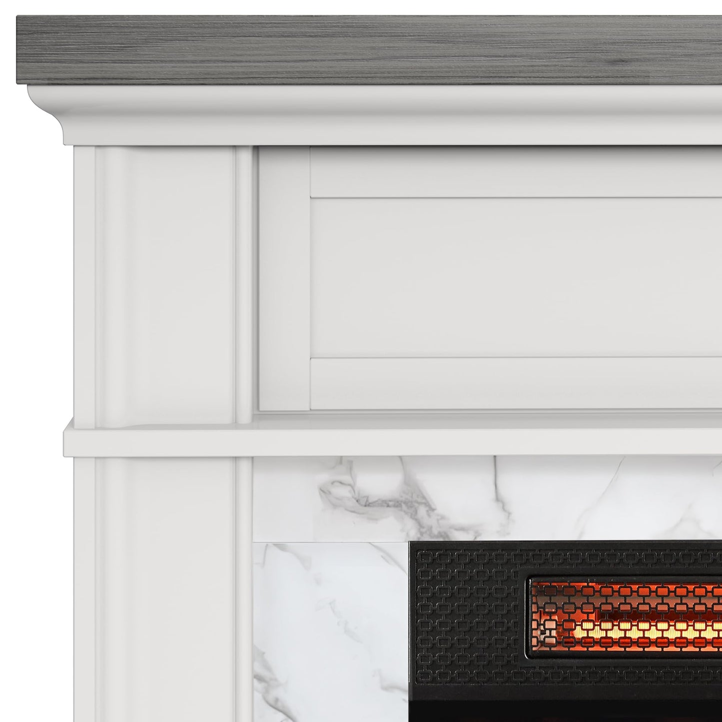 duraflame® Wall Mantel Electric Fireplace, Bright White
