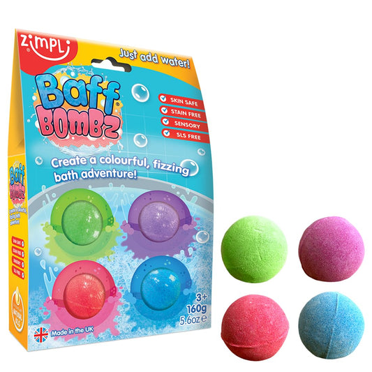 Zimpli Kids Baff Blast 4 Bath Pack Box, 140g