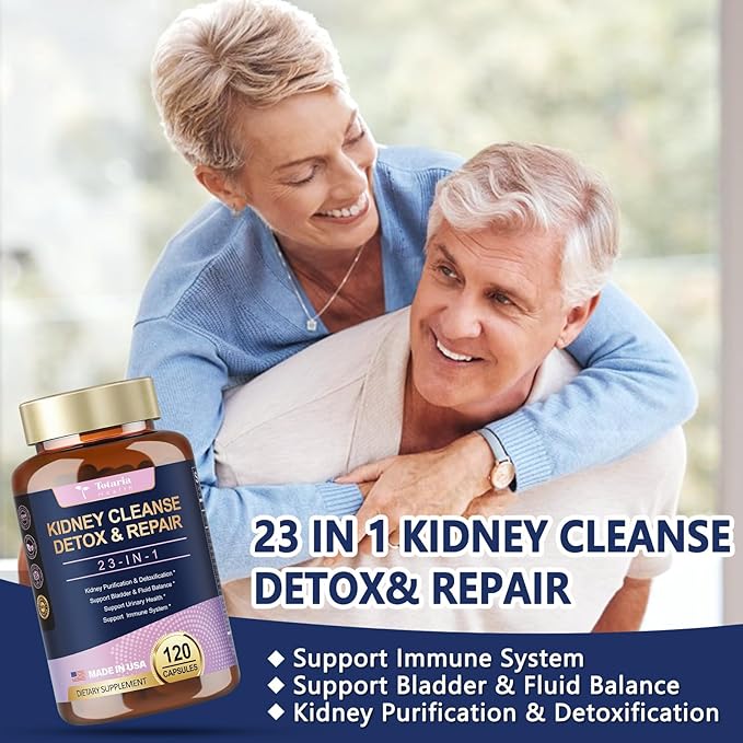 (2 P) Kidney & Liver Cleanse Detox & Repair Capsules, Chanca Piedra & Cranberry Pills for Liver & Kidney Support Supplement Extra Strength for Stones Dissolver, Urinary Tract Health for Woman