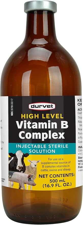 Durvet 063404 High Level Vitamin B Complex Yellow.500Ml