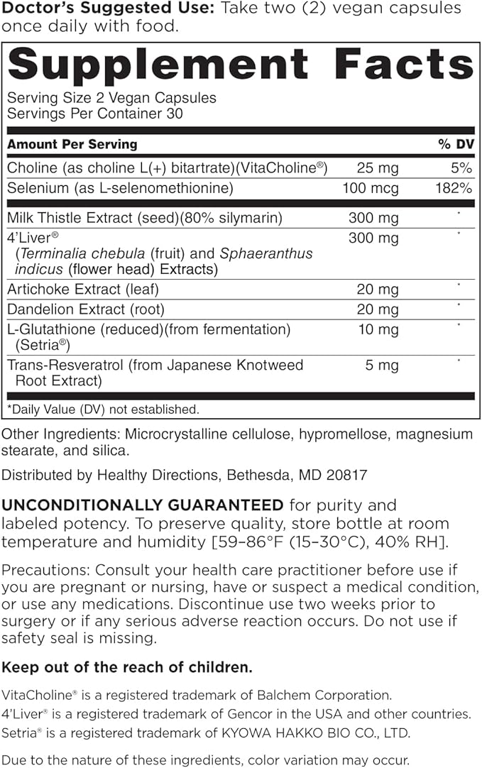 DOCTORS' PREFERRED Liver Defense with Milk Thistle | 60 Capsules