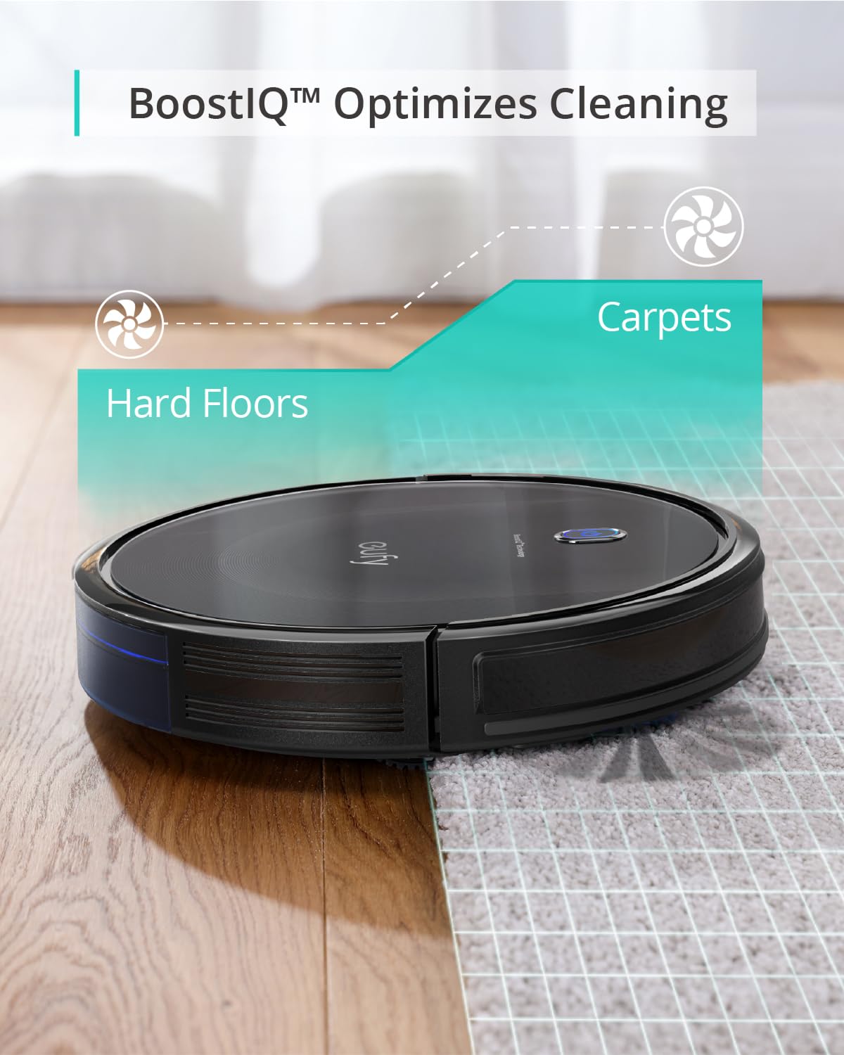 eufy Renewed BoostIQ RoboVac 11S MAX, Robot Vacuum Cleaner, Super-Thin, Powerful Suction, Quiet, Self-Charging Robotic Vacuum Cleaner, Cleans Hard Floors to Medium-Pile Carpets, Black