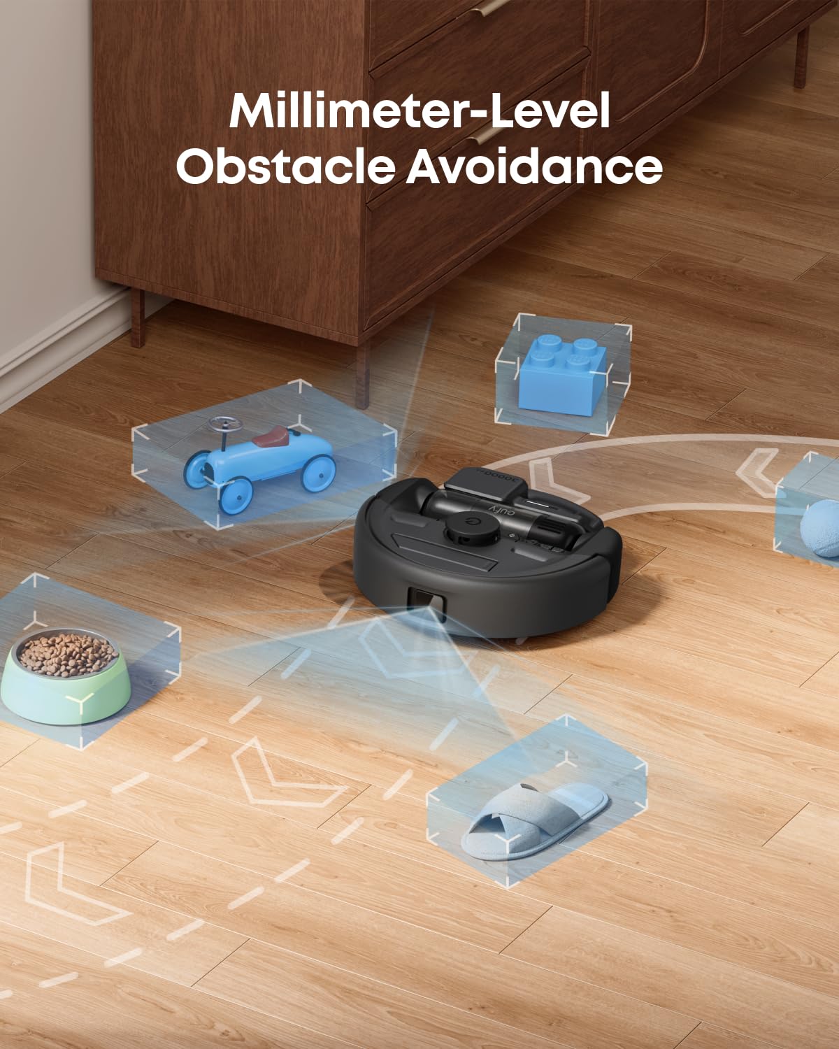 eufy Robot Vacuum 3-in-1 E20,with Versatile Stick and Handheld Vacuum Cleaner Combo,Self Emptying Up to 75 Days,Max 30,000Pa,Smart Obstacle Avoidance,Pro-Detangle,Ideal for Carpet,Crevices,Stairs