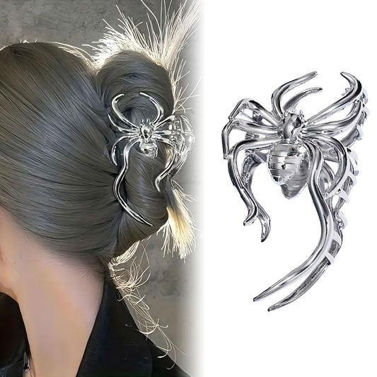 Spider Metal Hair Claw Clips, Alloy Halloween Hair Accessories Hair Claw Clips, 1Pcs Vintage Metal Hair Clip for Thin Thick Hair Punk & Y2K-Style For Updos & Braids