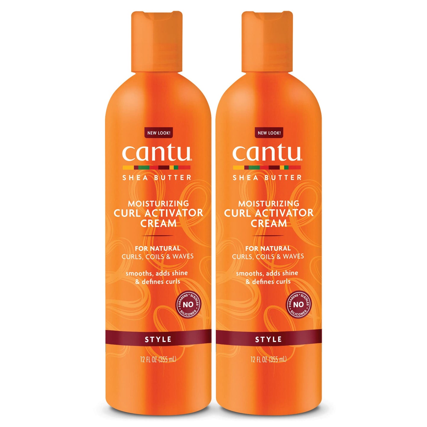Cantu Moisturizing Curl Activator Cream For Natural Hair With Pure Shea Butter, 12 Fl Oz (Pack Of 2) (Packaging May Vary)
