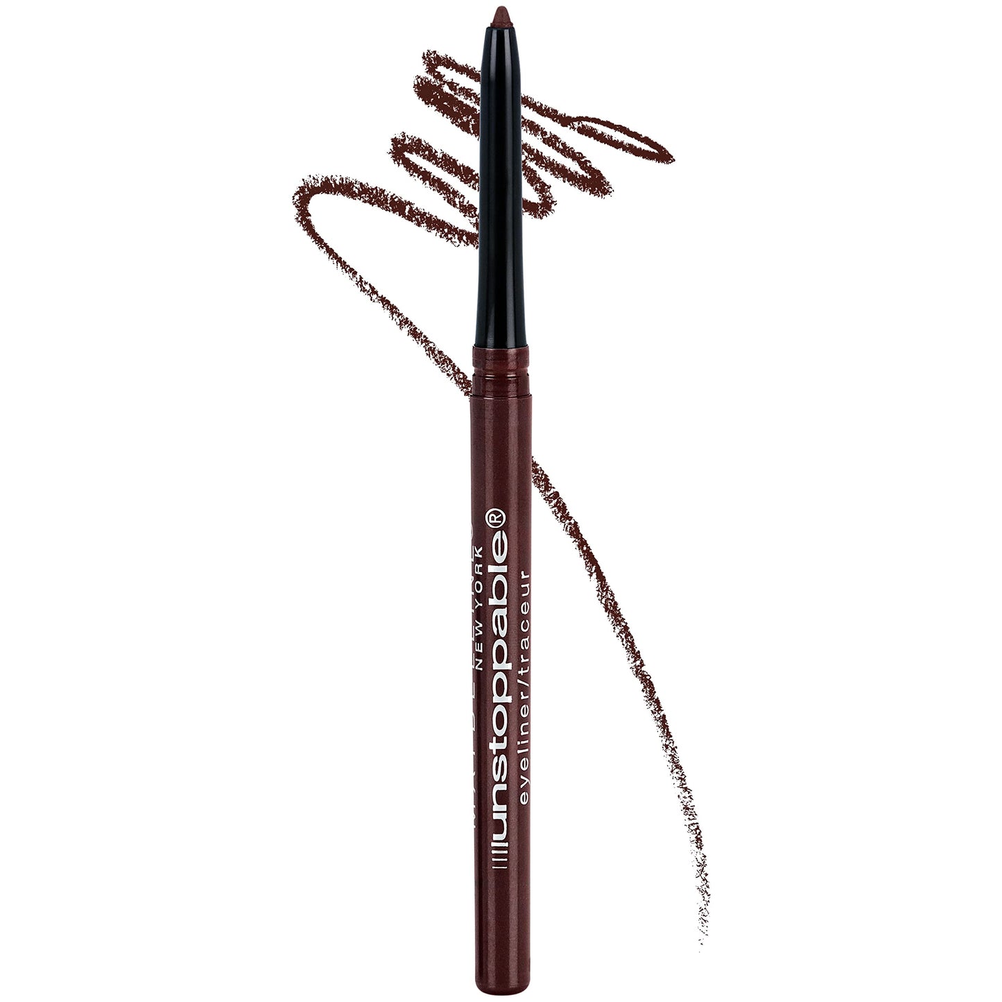Maybelline Unstoppable Waterproof Mechanical Brown Eyeliner Pencil, Easy to Apply, Smooth Glide, Up to 24 Hour Wear, Cinnabar