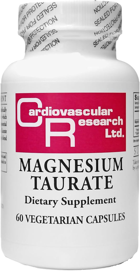 Cardiovascular Research Magnesium Taurate 125 mg New Tamper Resistant Ship Box 60 Count