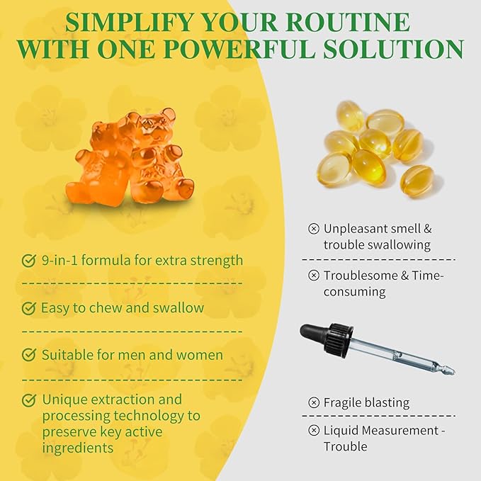 (2 Pack) 9 in 1 Mullein Gummies for Lung Cleanse, Mullein Leaf Extract w/Quercetin, Bromelain, Elderberry & Marshmallow for Respiratory, Immune, Vegan,120 Count