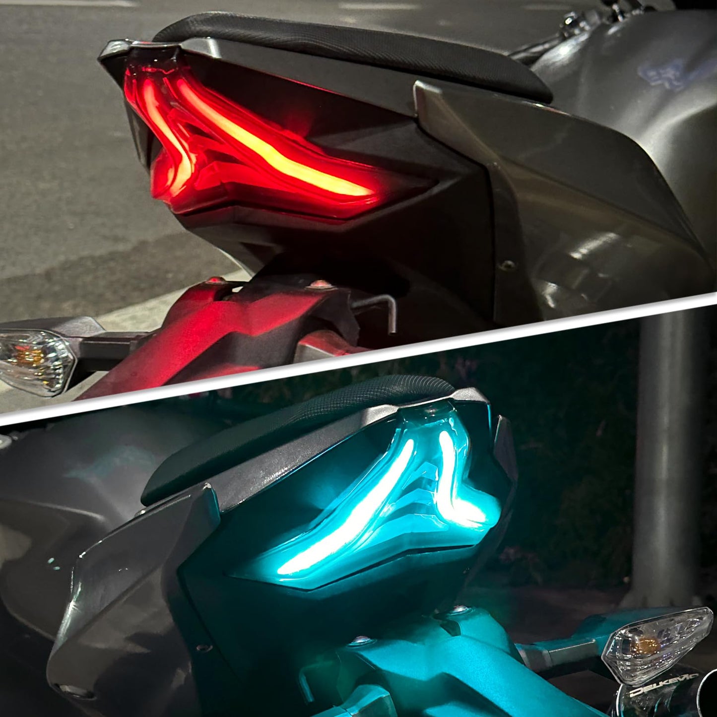 XINGWU Motorcycle LED Tail Lights RGB Control for NINJA 400 2018-2024 Z400 Z250 Z400 Z1000 Z1000R ZX6R ZX10R ZX10RR Rear Brake Light DRL with Turn Signals Sequential Dynamic Indicator