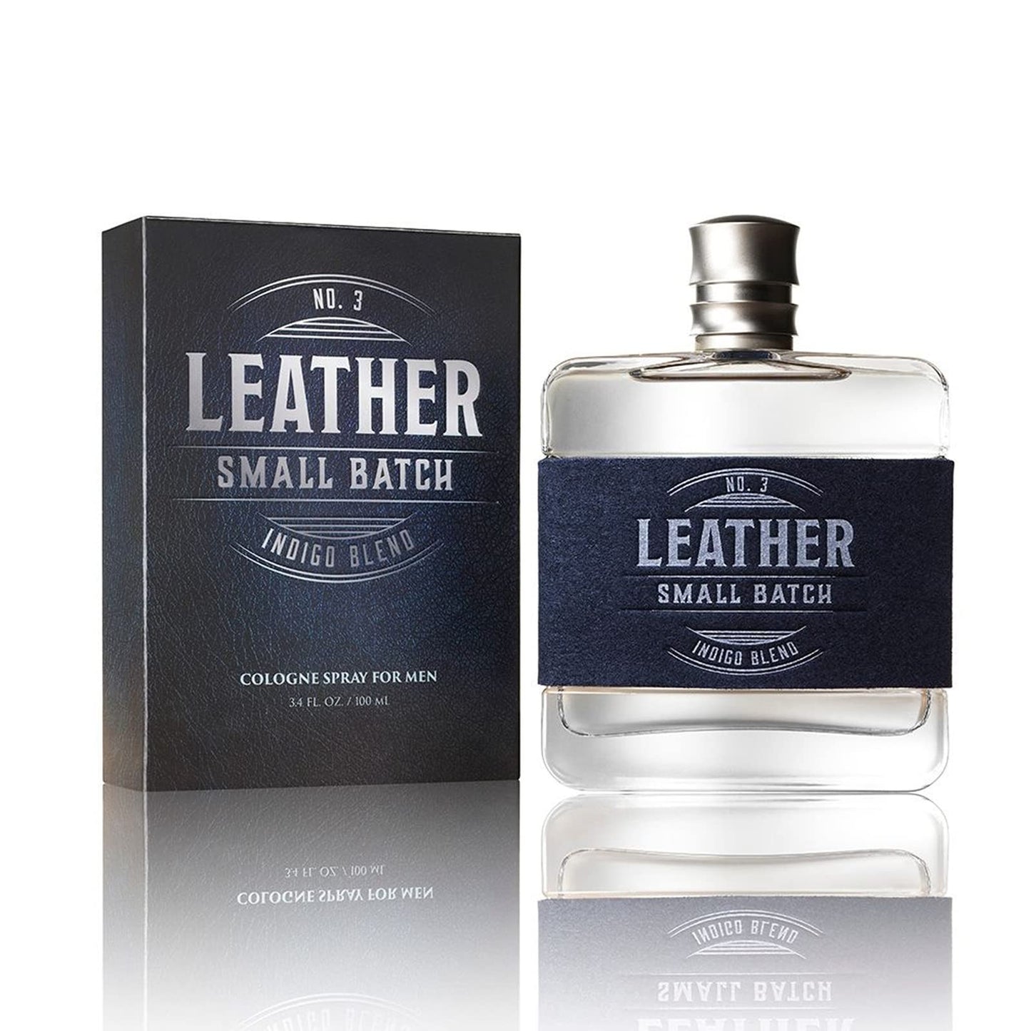 Tru Western Leather #3 Indigo Blend Men'S Cologne, 3.4 Fl Oz (100 Ml) - Clean, Smooth, Masculine