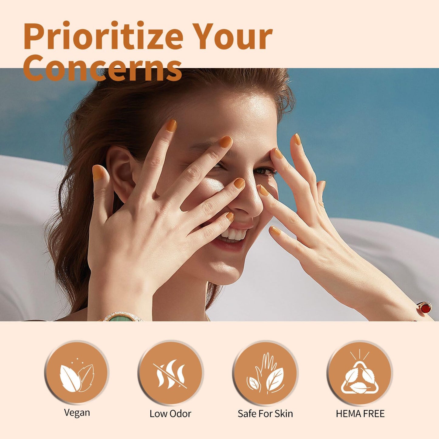 CANNI Brown Gel Nail Polish, 1Pcs Brown Fall Winter Gel Polish Color Nail Polish Gel High Gloss Soak Off U V Gel Nail French Nail Manicure Salon DIY