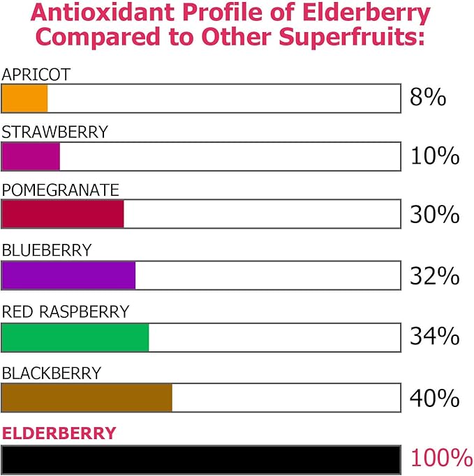 ECO-TASTE Elderberry Capsules with Zinc & Vitamin C - 120 Capsules, Sambucus Elderberries for Immune Support, Skin Health - Veggie Caps