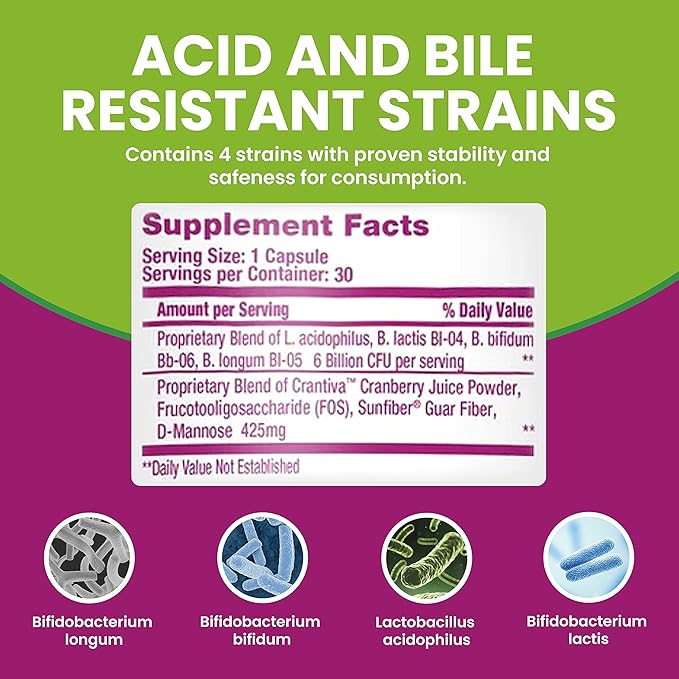 '+ Megastrain Probiotics for Women 100% Drug-Free & Non-Habit-Forming – Clinically Formulated Supplement - Proprietary Blend of Melatonin