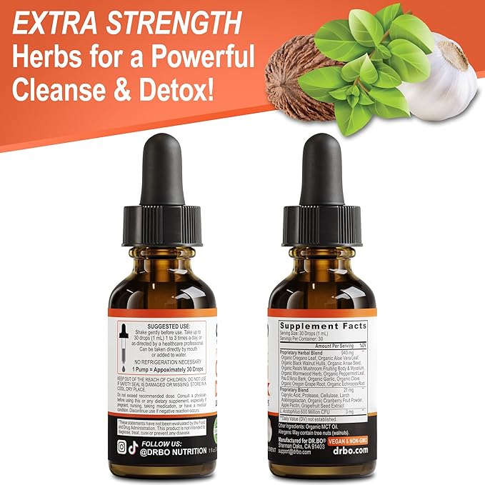 Candida Cleanse Detox for Women & Men - Organic Oregano Oil Drops, Caprylic Acid Black Walnut Wormwood Candi Support Supplement Kit - Natural Oral Anti Overgrowth Gut Balance Flora Complex Supplements