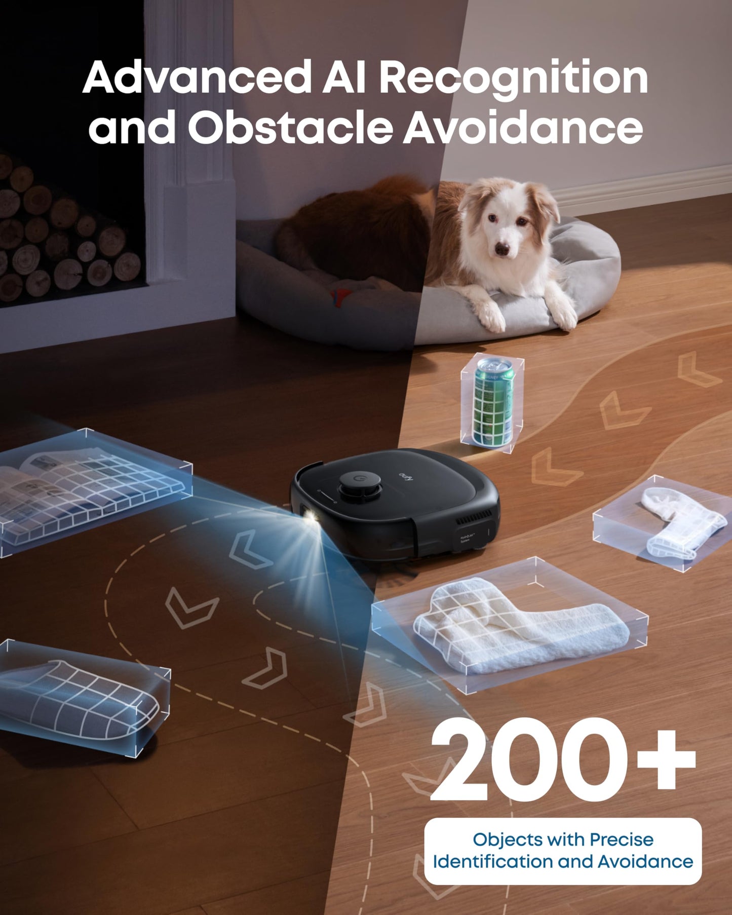 eufy E25 Omni Robot Vacuum and Mop Combo,HydroJet System, 20,000Pa Turbo Suction, Zero-Tangle Design, Edge-to-Corner Deep Cleaning, Obstacle Avoidance, Auto-Empty & Self-Cleaning All-in-One Station
