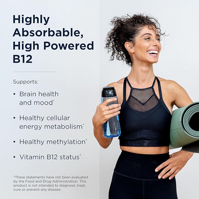 Designs for Health Vitamin B12 Lozenges - B12 Vitamins 5000 mcg Methylcobalamin - Vitamin B12 Supplements - Vegan + Non GMO, Natural Berry Flavor (60 Quick Dissolve Lozenges)