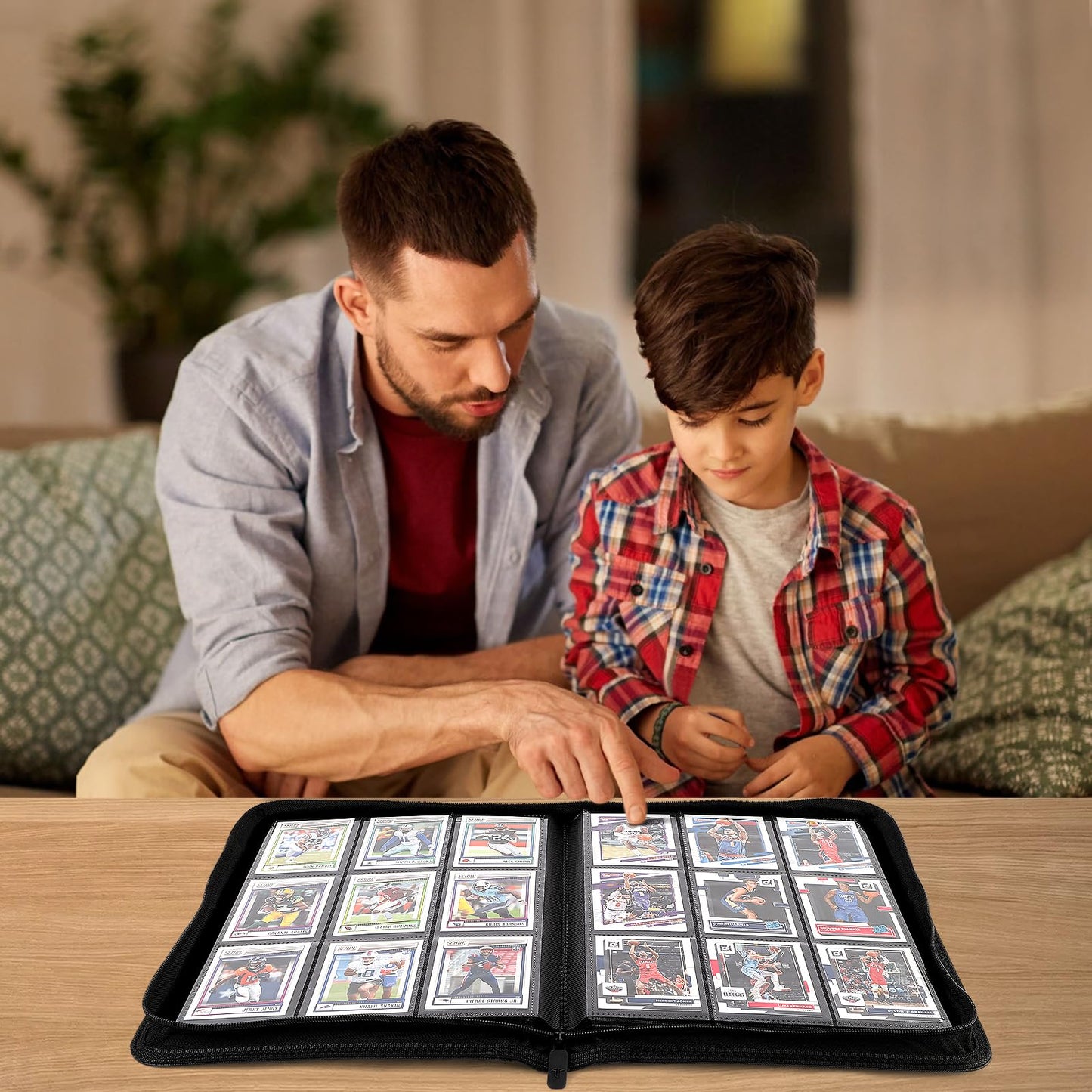 Card Binder for Trading Card 9 Pocket, TiopLior Zip MTG Card Binder with 432 Side Loading Pocket, Card Album Fit for TCG Baseball Football Sports Card, Easy to Insert Card Collection Binder Black