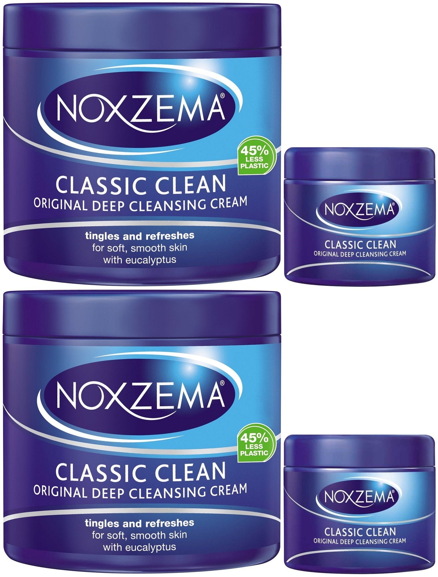 Noxzema Classic Clean Original Deep Cleansing Cream, 12 Ounce [With Bonus 2 Ounce] (Pack of 2)