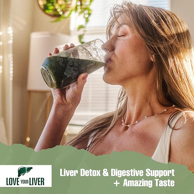 Detox Cleanse Powder - 42 Servings of Liver Cleanse Detox & Repair Powder with Milk Thistle, Dandelion Root, Turmeric, Artichoke Leaf - Liver Supplement Drink Powder for Liver Health