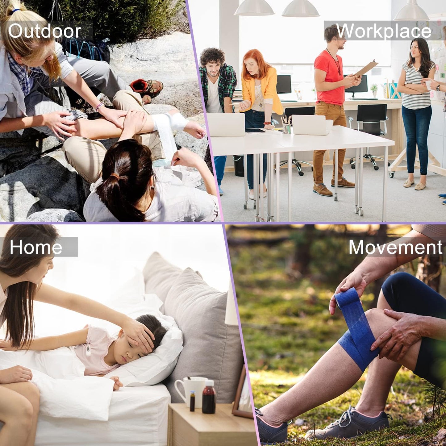 Car-Home Survival First-Aid Kit Emergency-Kit - Pink 273Piece Equipment Travel Supplies First Aid Set Home Essentials Camping Hiking YIDERBO