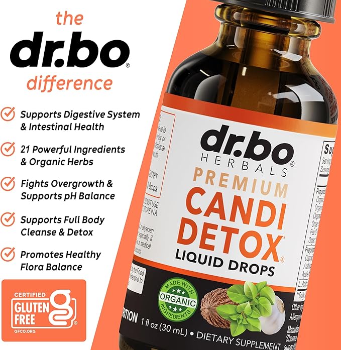 Candida Cleanse Detox for Women & Men - Organic Oregano Oil Drops, Caprylic Acid Black Walnut Wormwood Candi Support Supplement Kit - Natural Oral Anti Overgrowth Gut Balance Flora Complex Supplements