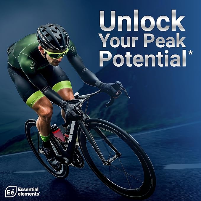 Essential Elements T-Hero Platinum Male Health Supplement for Mens Health - Muscle Growth Support & T-Health with Shoden Ashwagandha, Shilajit, DIM & More - Gym Supplements for Men - 60 Caps