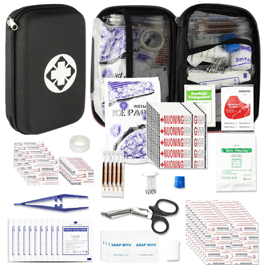 Car-Home Survival First-Aid Kit Emergency-Kit - Black 273Piece Equipment Travel Supplies First Aid Set Home Essentials Camping Hiking YIDERBO