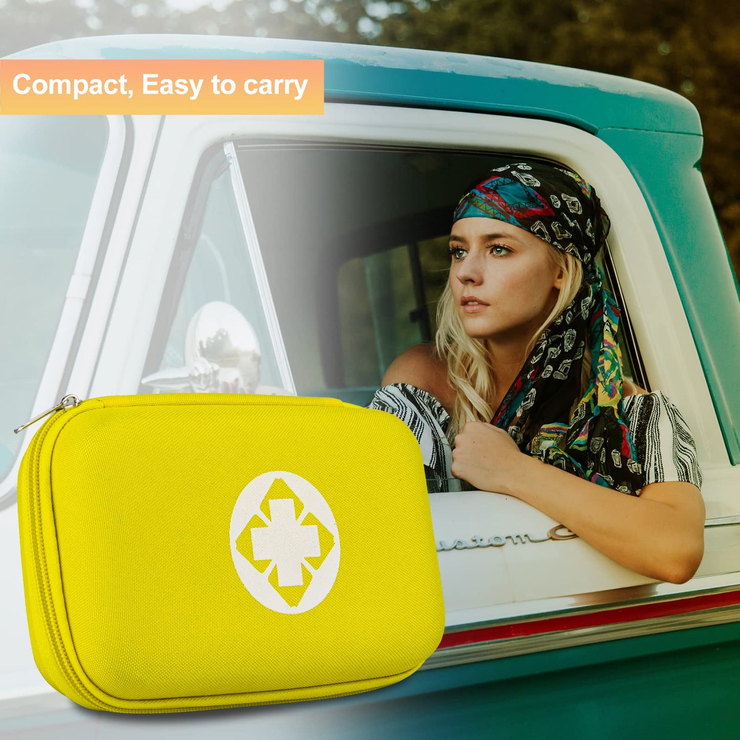 Car-Home Survival First-Aid Kit Emergency-Kit - Yellow 273Piece Equipment Travel Supplies First Aid Set Home Essentials Camping Hiking YIDERBO