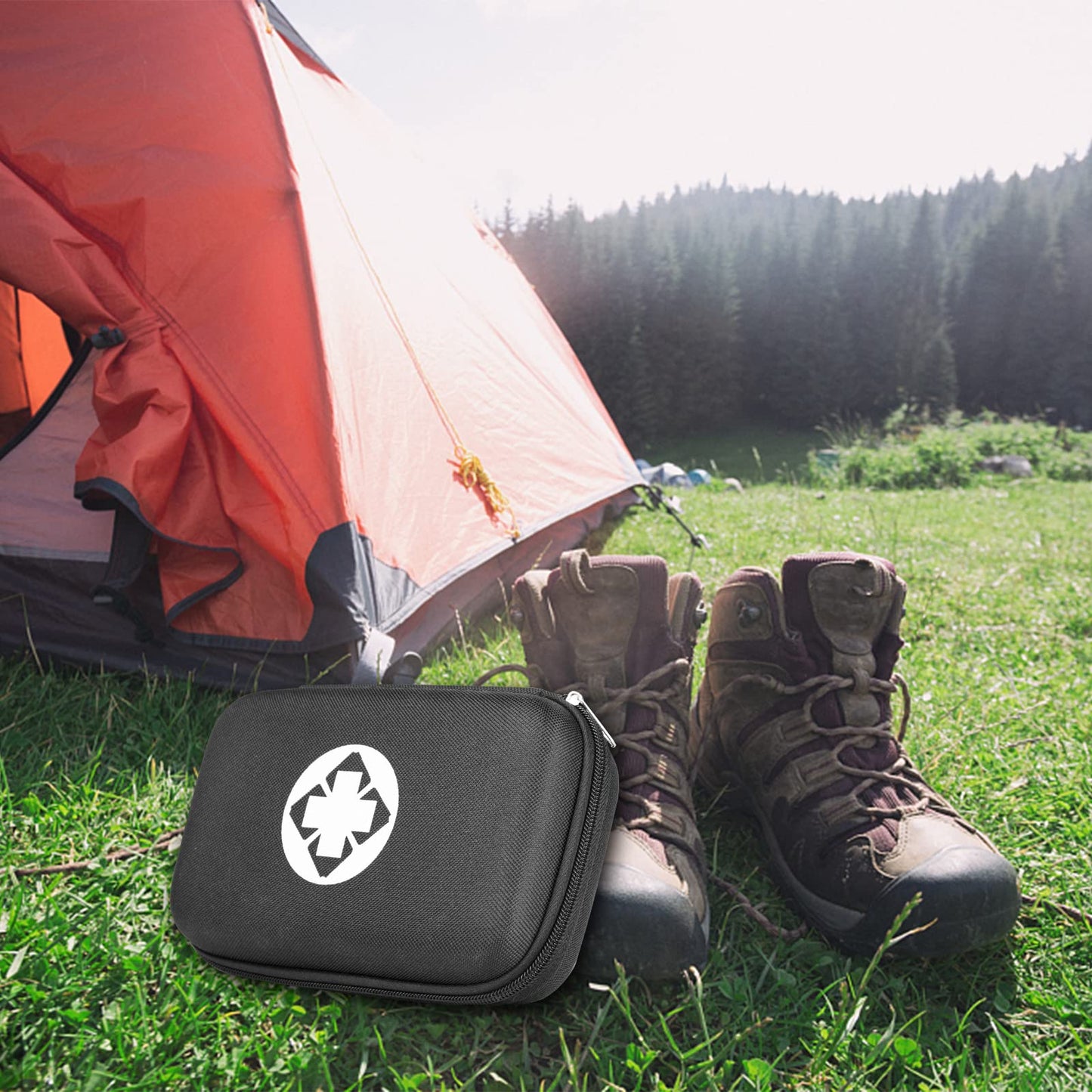 Car-Home Survival First-Aid Kit Emergency-Kit - Black 273Piece Equipment Travel Supplies First Aid Set Home Essentials Camping Hiking YIDERBO