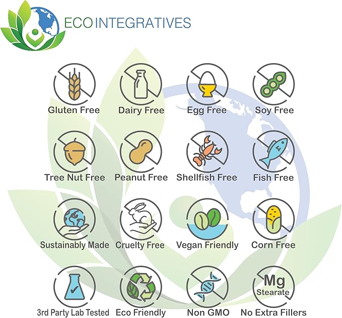 EcoIntegratives B2-400 Pure Riboflavin - Nervous System Health, Homocysteine Detox, Cardiovascular, Helps Boost Energy, Mental Clarity, Metabolism and Cell Function 120 Vegan Capsules