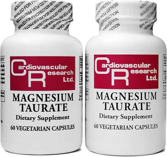 Cardiovascular Research Magnesium Taurate 125 mg New Tamper Resistant Ship Box 120 Count