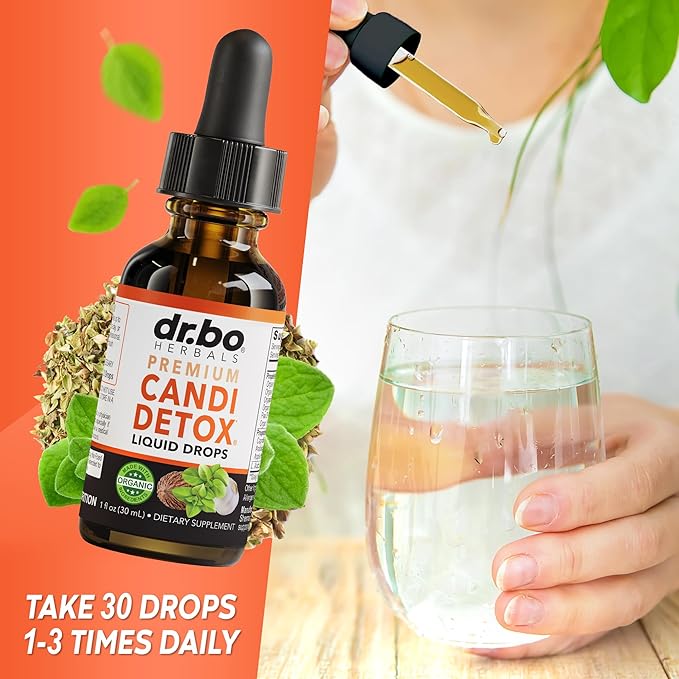 Candida Cleanse Detox for Women & Men - Organic Oregano Oil Drops, Caprylic Acid Black Walnut Wormwood Candi Support Supplement Kit - Natural Oral Anti Overgrowth Gut Balance Flora Complex Supplements