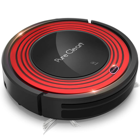 SereneLife Robot Vacuum Cleaner and Dock - 1500pa Suction Scheduling Activation and Charging Dock - Robotic Home Cleaning for Carpet Hardwood Floor Pet Hair & Allergies Friendly - Pure Clean PUCRC95.8