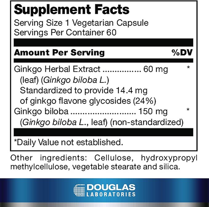 Douglas Laboratories Ginkgo Biloba Max-V | Supports Healthy Circulation | 60 Capsules