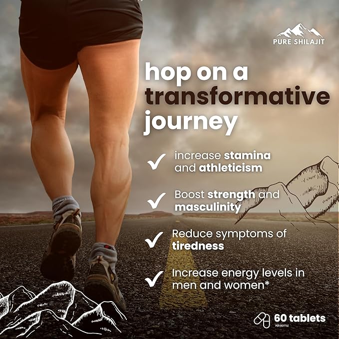 Capsules, Maximum Potency Organic Pills with Trace Minerals for Energy & Immune Support, for Men & Women, Natural Supplement from Himalayan Resin, 60 Tablets