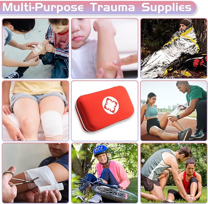 Car-First Aid-Kit Travel-Emergency Home-Essential - 274Pcs First Aid Kits Refill Supplies for Business College Dorm Student Boating Outdoor Adventure Emergency Necessities YIDERBO