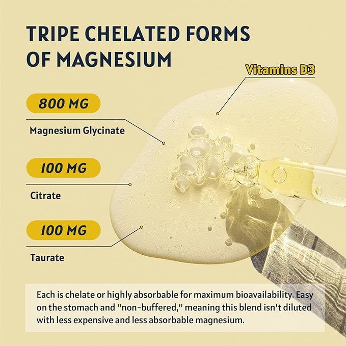 (2 Pack) Magnesium Glycinate Liquid Drops | 1000mg Liquid Magnesium Complex with D3, L-Thea & GABA for Energy, Sleep, Nerve and Heart Health, High Absorption, Pineapple Flavor