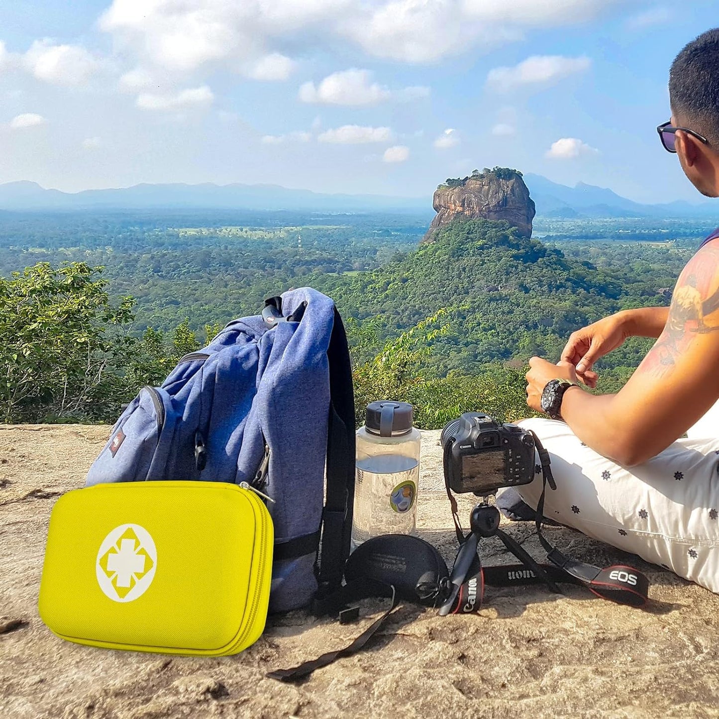 Car-Home Survival First-Aid Kit Emergency-Kit - Yellow 273Piece Equipment Travel Supplies First Aid Set Home Essentials Camping Hiking YIDERBO